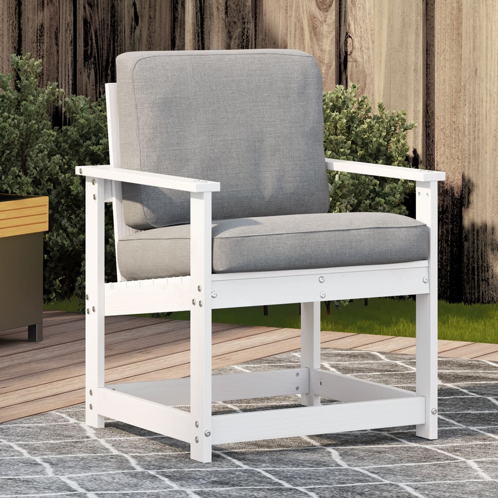 Garden Chair White 62X56X77 Cm Solid Wood Pine