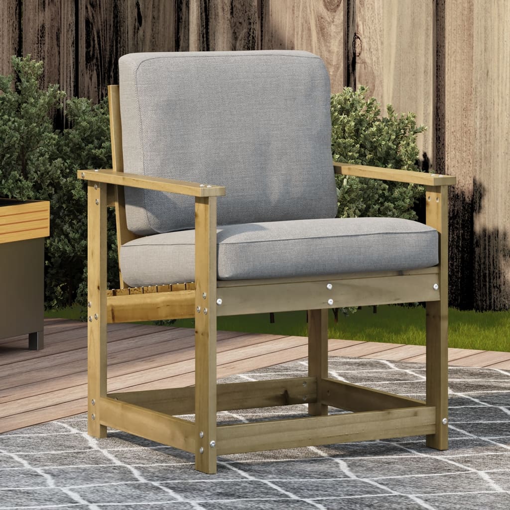 Garden Chair White 62X56X77 Cm Solid Wood Pine