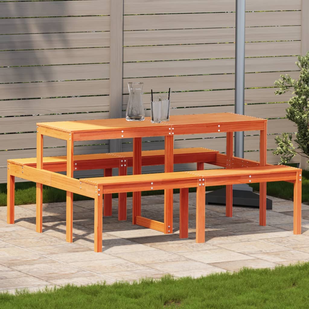 Picnic Table 110X134X75 Cm Solid Wood Douglas