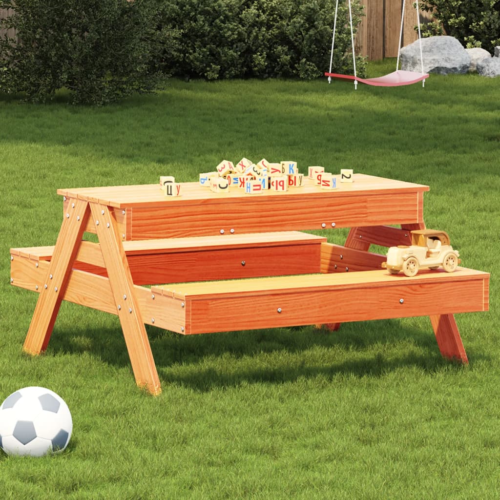 Picnic Table With Sandpit For Kids Solid Wood Pine