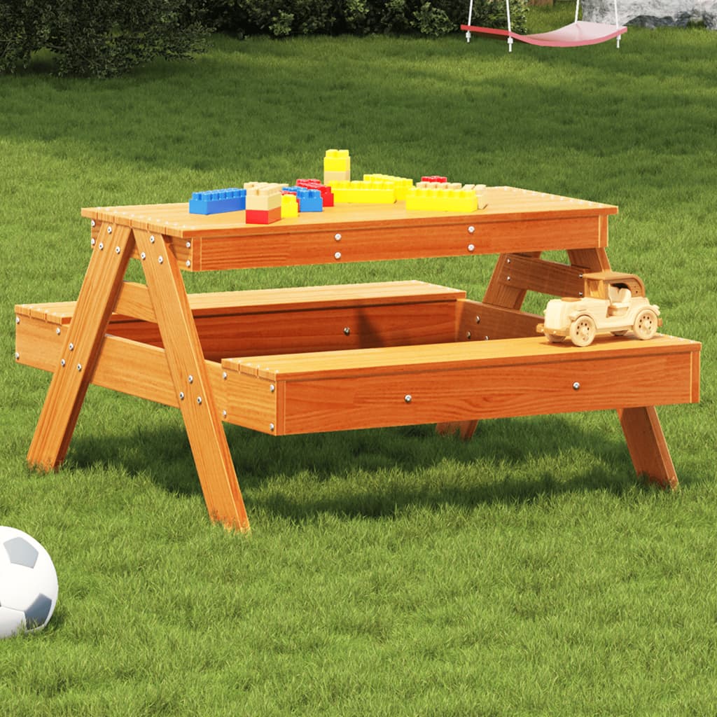 Picnic Table For Kids 88X97X52 Cm Solid Wood Pine