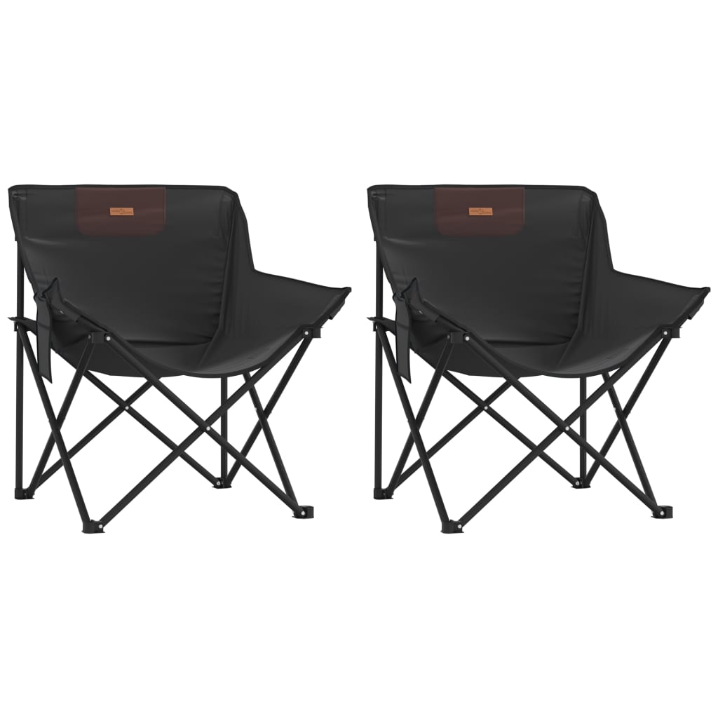 Camping Chairs With Pocket Foldable 2 Pcs