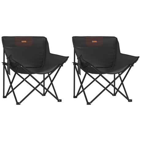 Camping Chairs With Pocket Foldable 2 Pcs