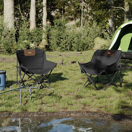 Camping Chairs With Pocket Foldable 2 Pcs