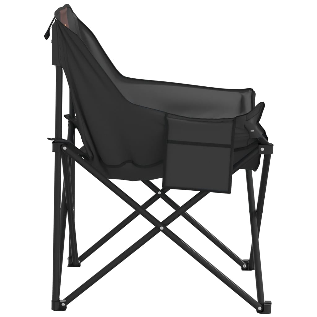 Camping Chairs With Pocket Foldable 2 Pcs