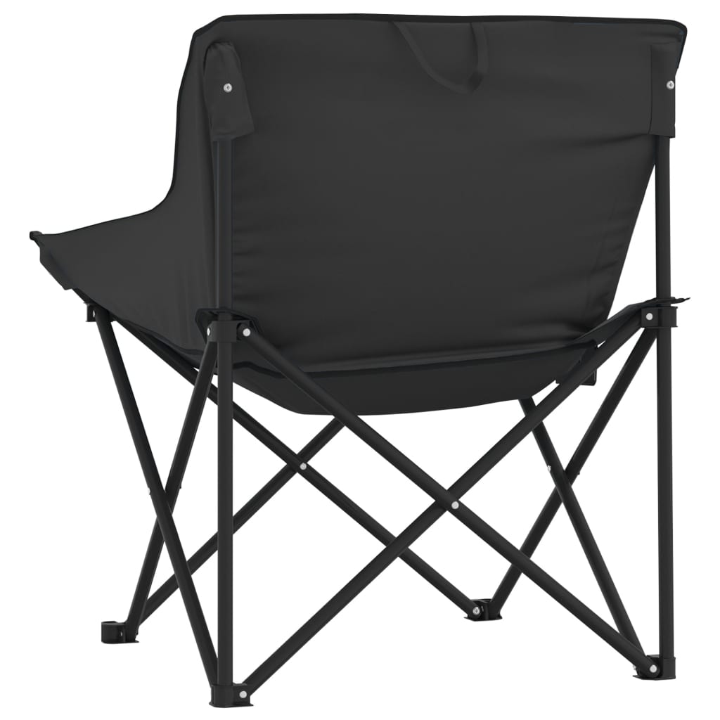 Camping Chairs With Pocket Foldable 2 Pcs