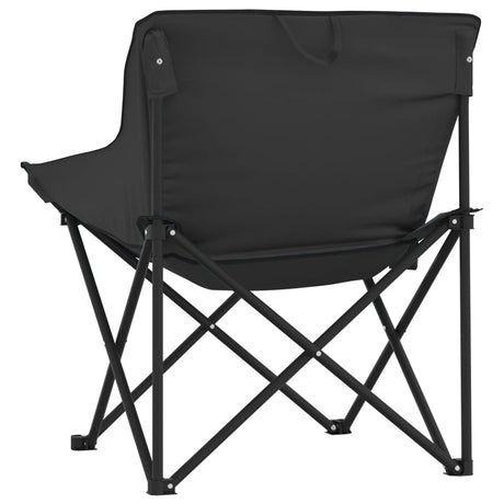 Camping Chairs With Pocket Foldable 2 Pcs