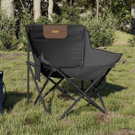 Camping Chairs With Pocket Foldable 2 Pcs