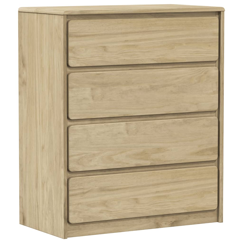 Drawer Cabinet Sauda Oak 76.5X39X91 Cm Solid Wood Pine