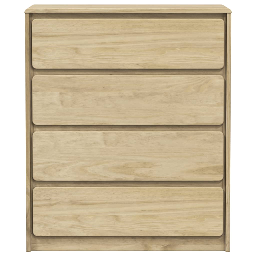 Drawer Cabinet Sauda Oak 76.5X39X91 Cm Solid Wood Pine