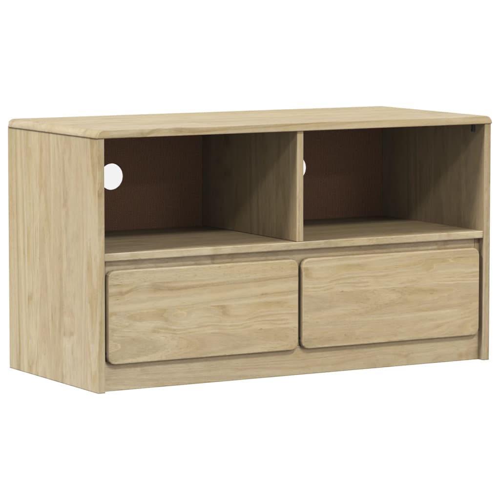 Tv Cabinet Sauda Oak 99X43X55 Cm Solid Wood Pine