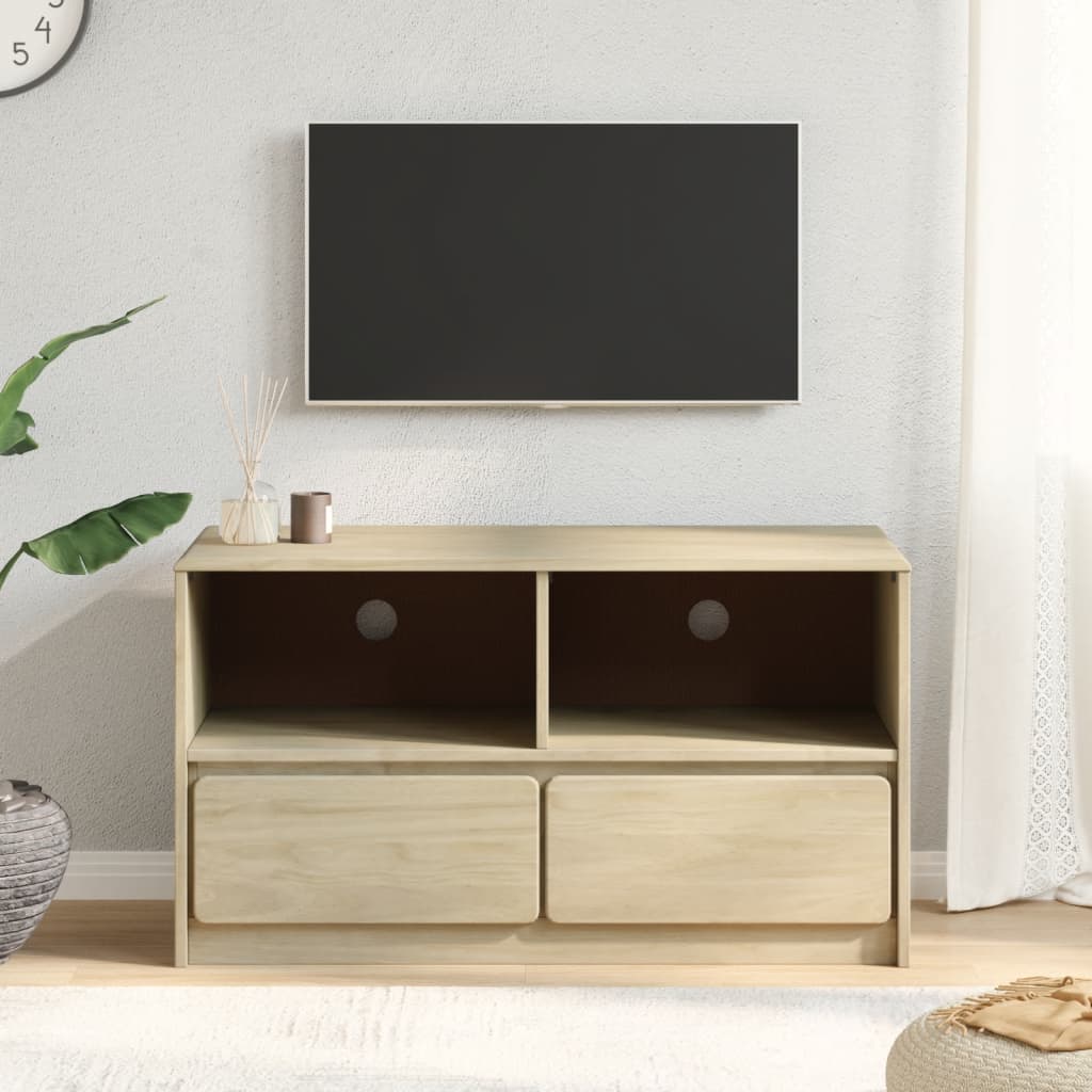 Tv Cabinet Sauda Oak 99X43X55 Cm Solid Wood Pine
