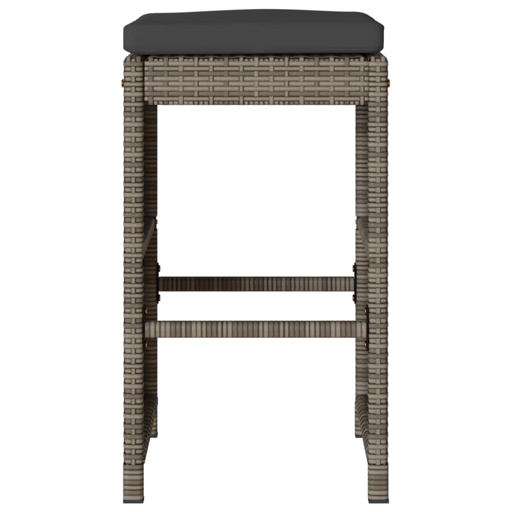 Garden Bar Stools With Cushions 4 Pcs Poly Rattan