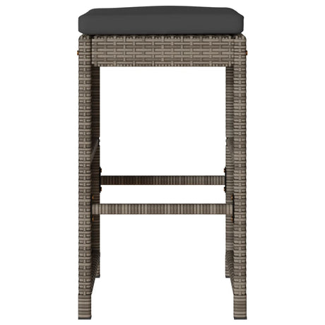 Garden Bar Stools With Cushions 4 Pcs Poly Rattan