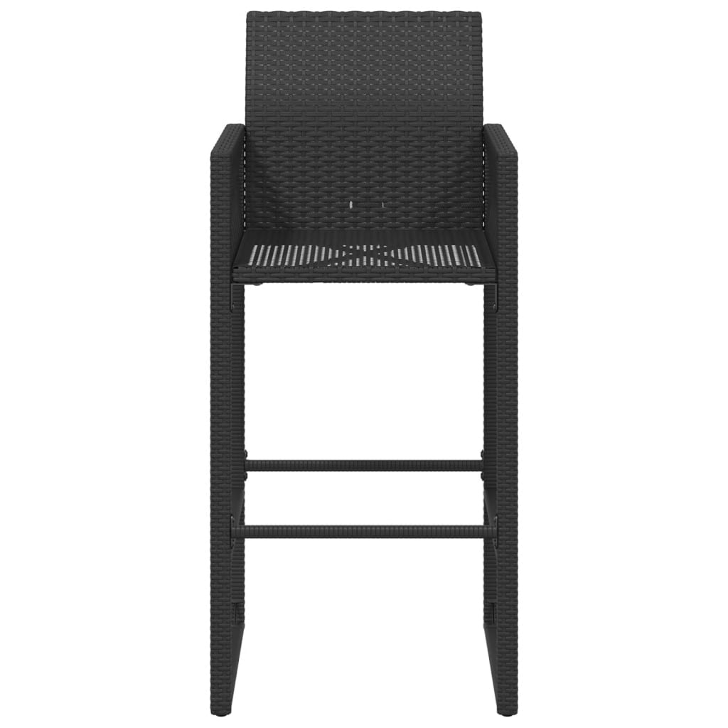 Garden Bar Stools 2 Pcs Poly Rattan