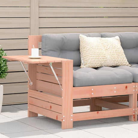 Garden Armrest Sofa With Side Table Solid Wood Pine