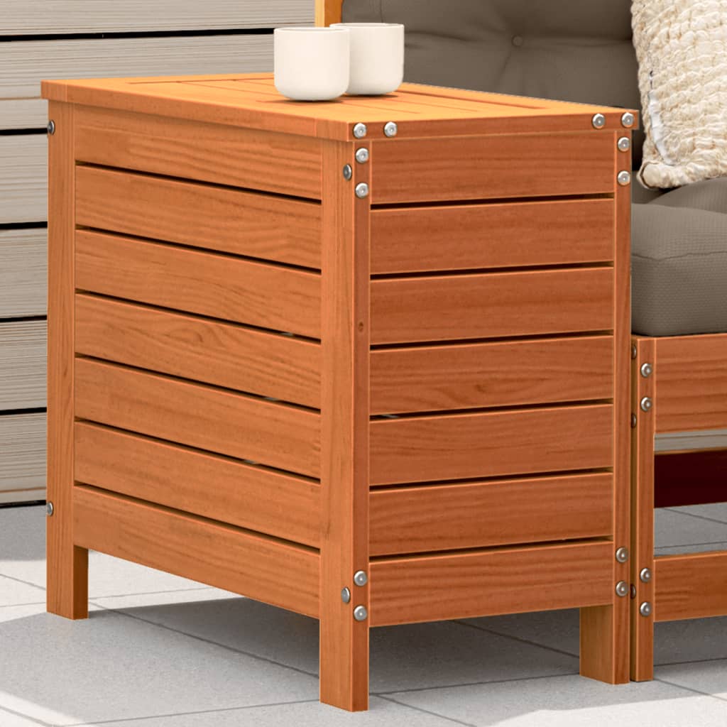 Garden Armrest Sofa With Side Table Solid Wood Pine