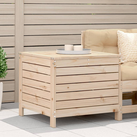 Garden Armrest Sofa With Side Table Solid Wood Pine