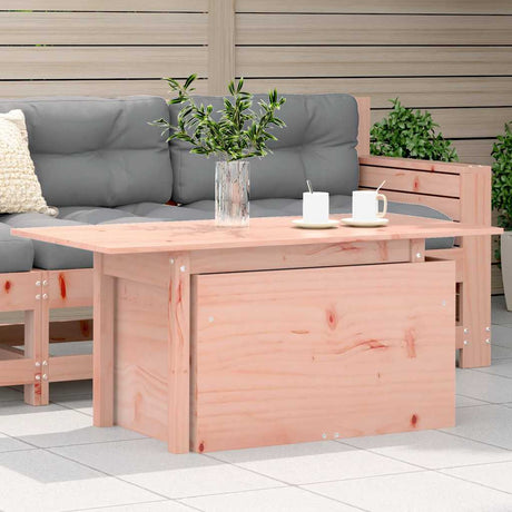 Garden Armrest Sofa With Side Table Solid Wood Pine