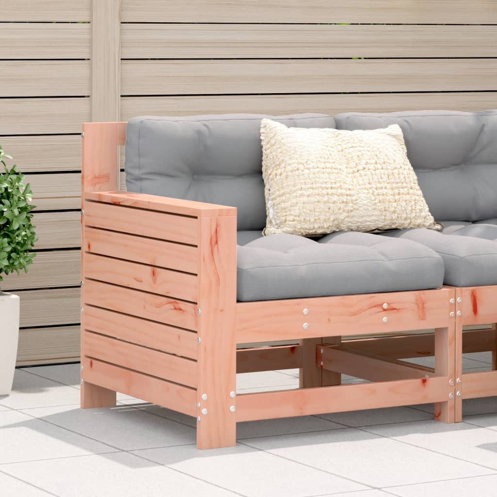 Garden Armrest Sofa With Cushion Wax Brown Solid Wood Pine