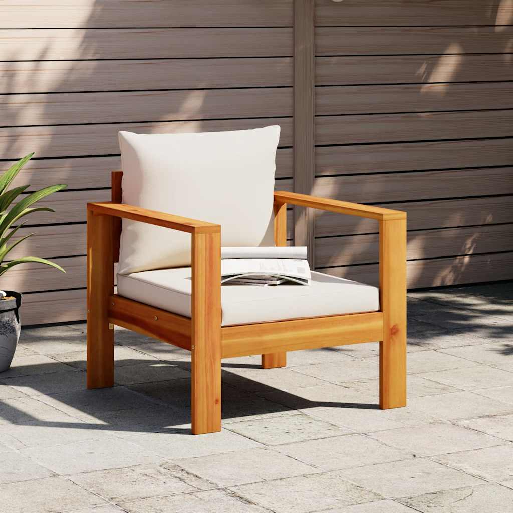 Garden With 1 Armrest 2-Seater Solid Wood Acacia