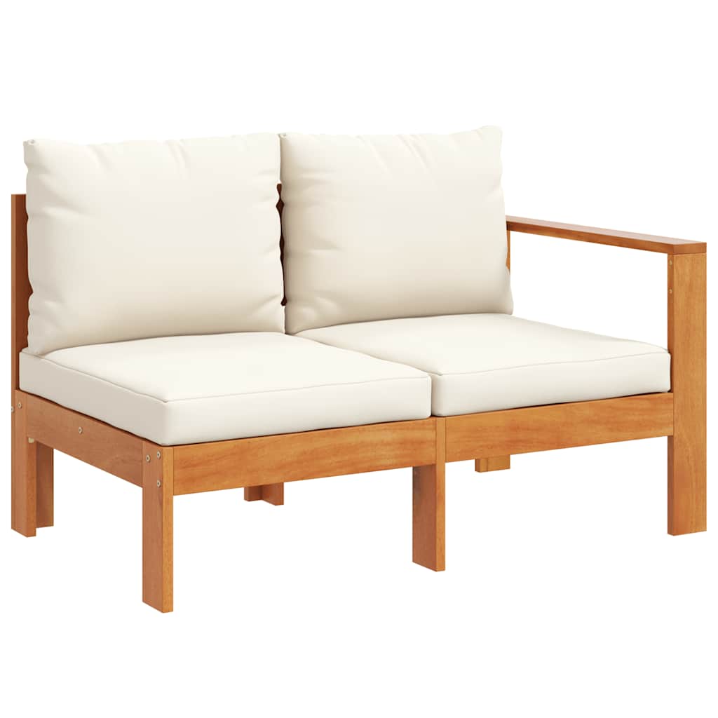 Garden With 1 Armrest 2-Seater Solid Wood Acacia