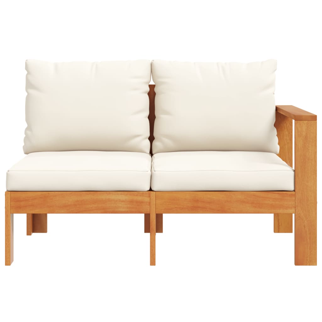 Garden With 1 Armrest 2-Seater Solid Wood Acacia