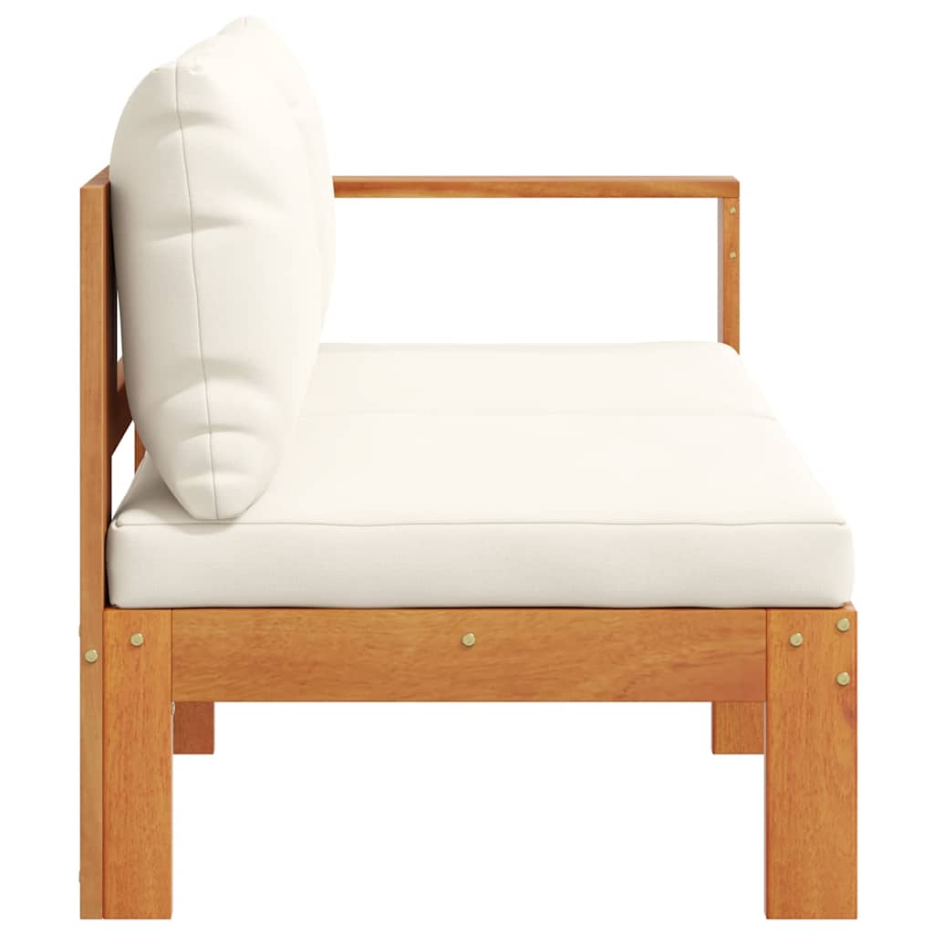 Garden With 1 Armrest 2-Seater Solid Wood Acacia