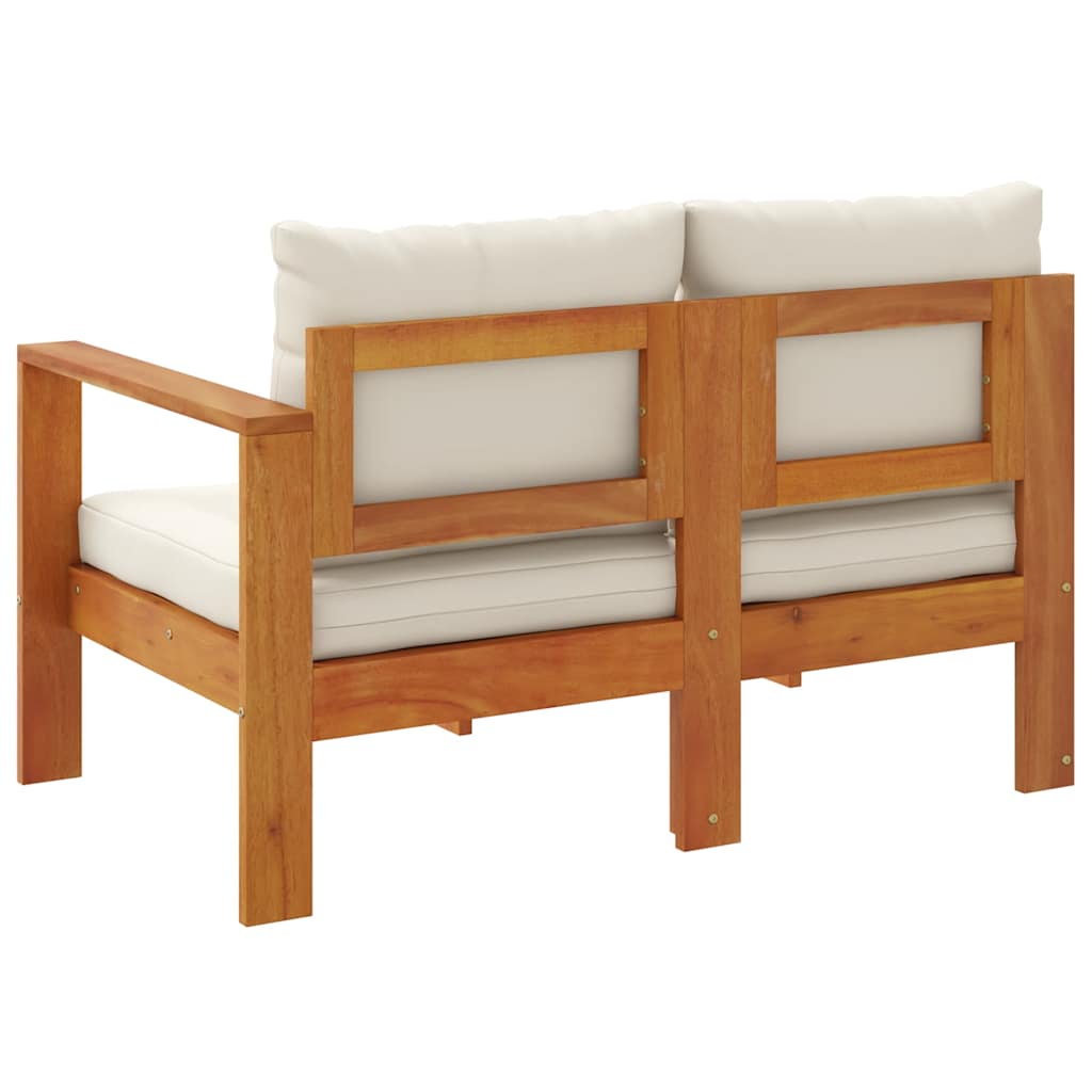 Garden With 1 Armrest 2-Seater Solid Wood Acacia