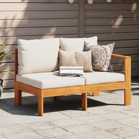 Garden With 1 Armrest 2-Seater Solid Wood Acacia