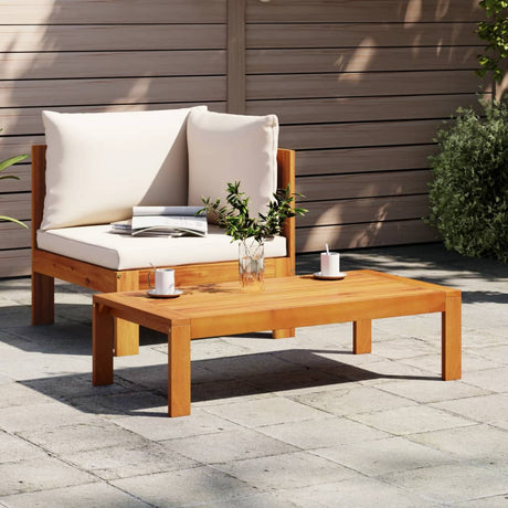 Garden With 1 Armrest 2-Seater Solid Wood Acacia
