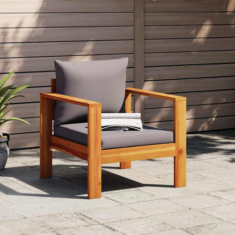 Garden With 1 Armrest 2-Seater Solid Wood Acacia