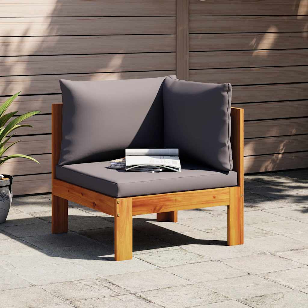 Garden With 1 Armrest 2-Seater Solid Wood Acacia
