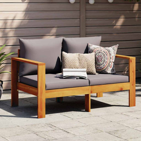 Garden With 1 Armrest 2-Seater Solid Wood Acacia