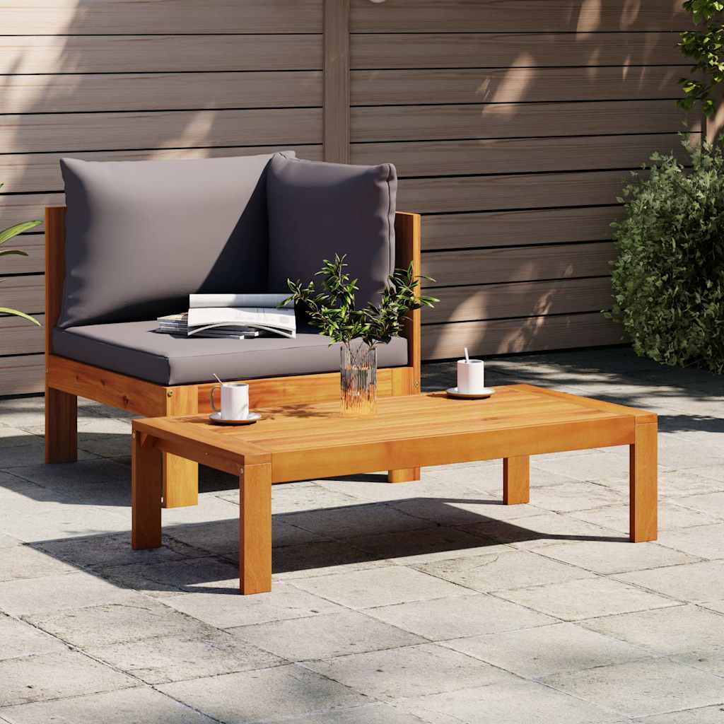 Garden With 1 Armrest 2-Seater Solid Wood Acacia