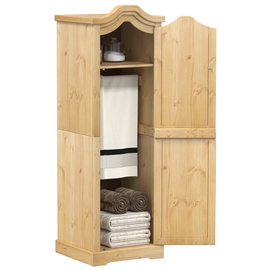 Wardrobe Corona 55X52X170 Cm Solid Wood Pine