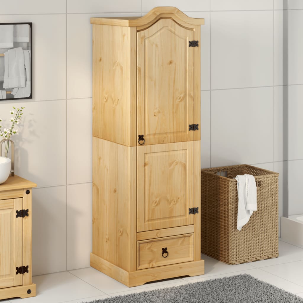 Wardrobe Corona 55X52X170 Cm Solid Wood Pine