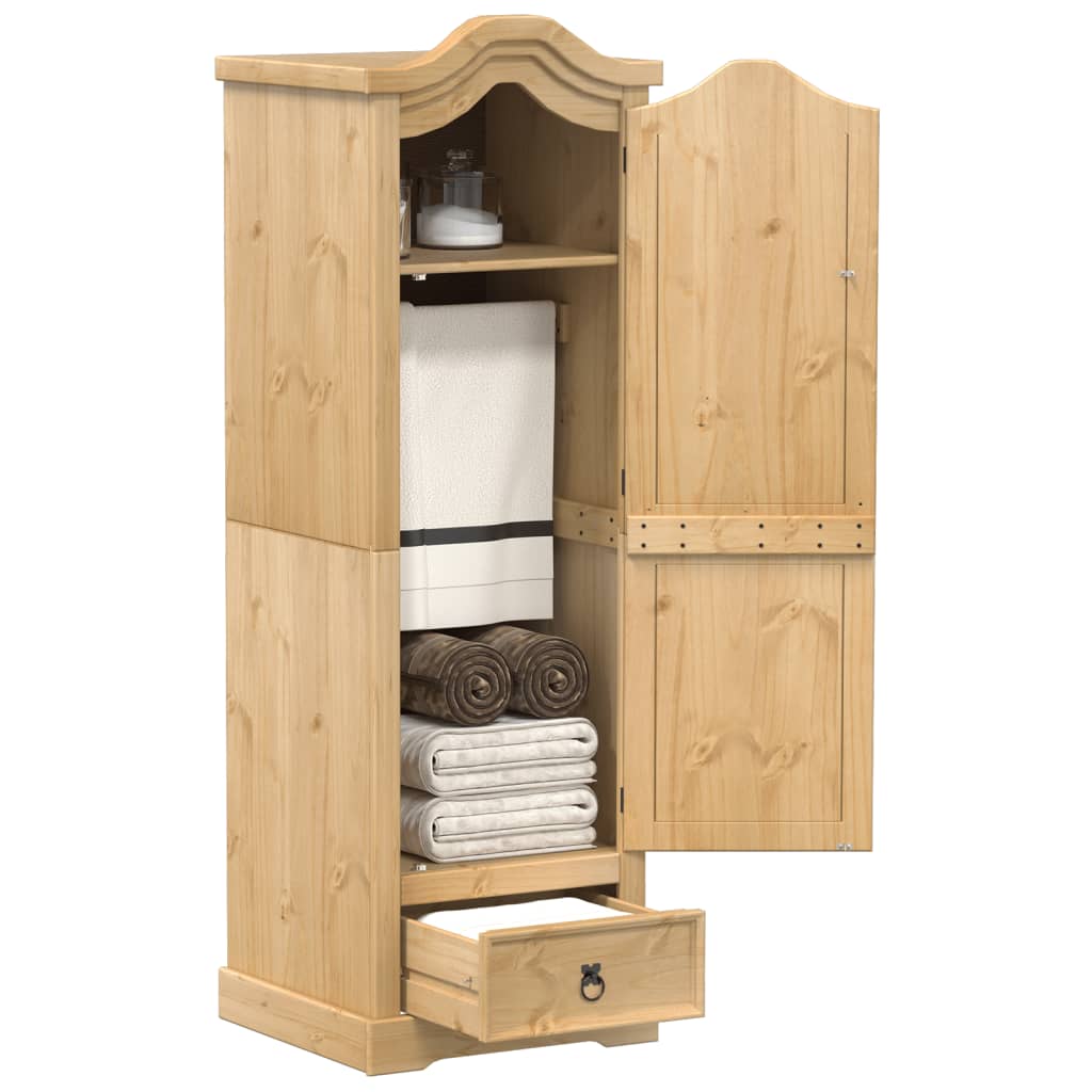 Wardrobe Corona 55X52X170 Cm Solid Wood Pine