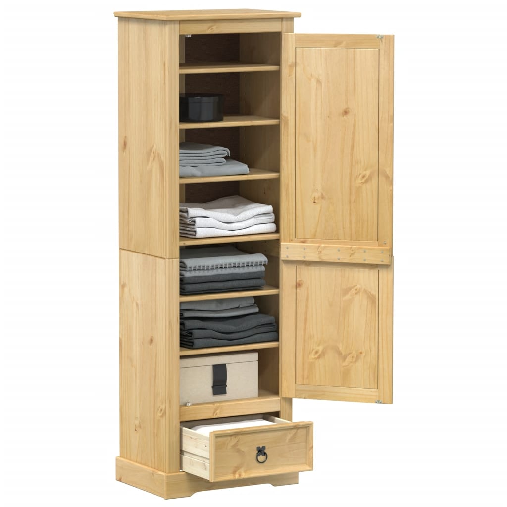 Wardrobe Corona 55X38X170 Cm Solid Wood Pine
