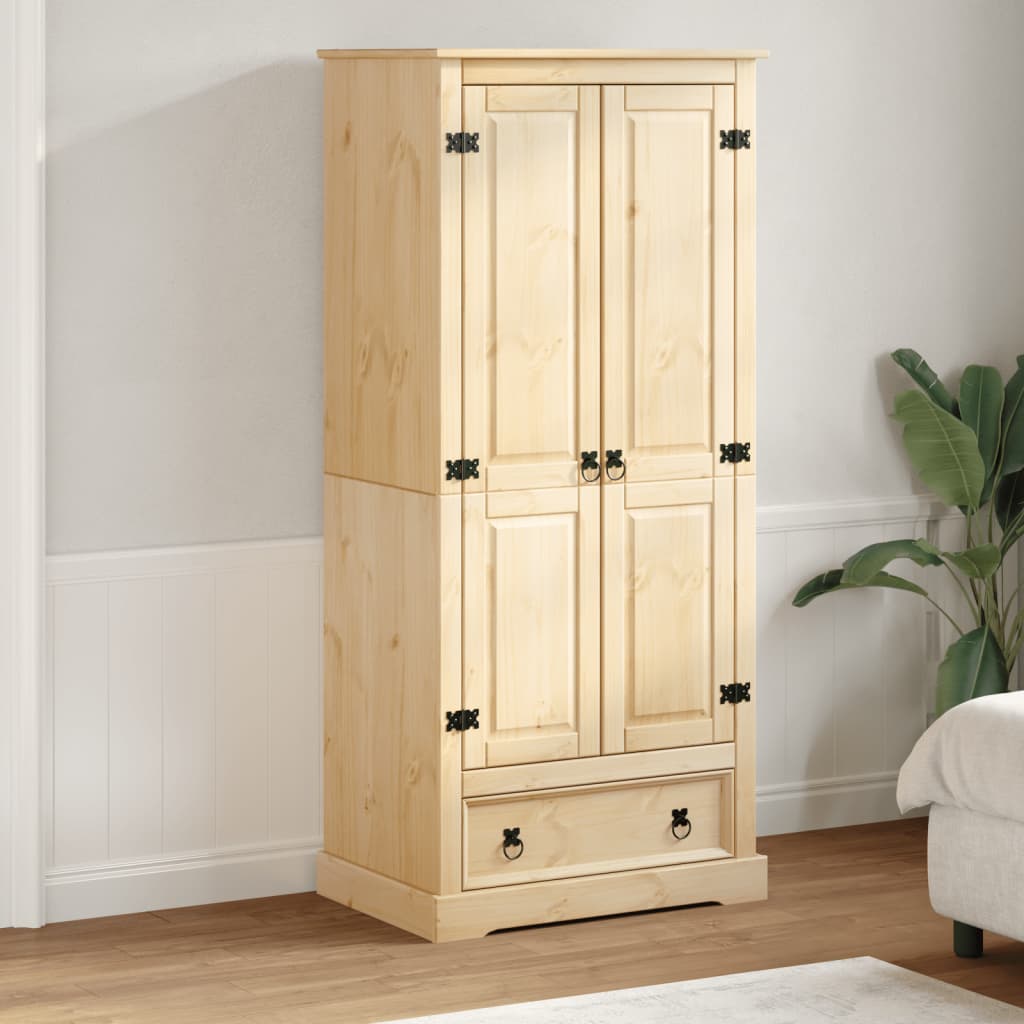 Wardrobe Corona 76X50X170 Cm Solid Wood Pine