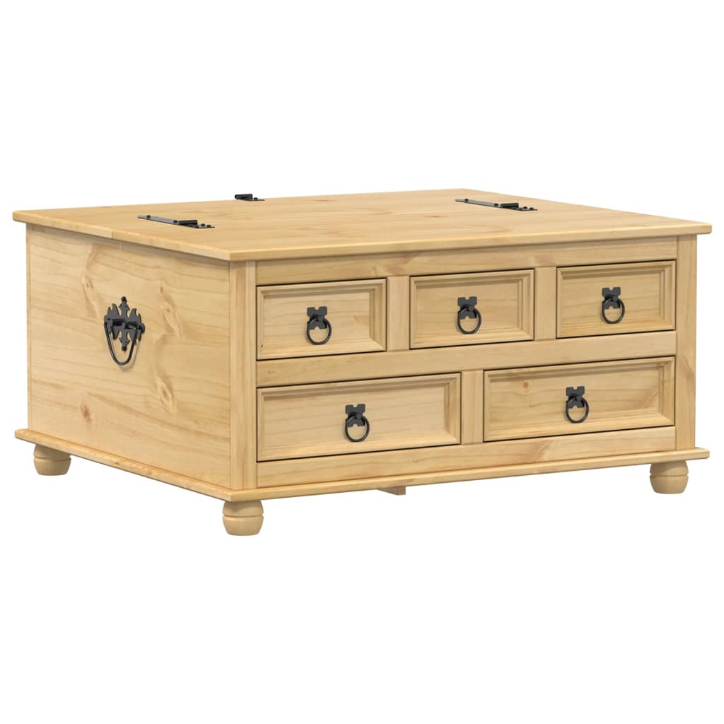 Storage Box Corona 90X78X45 Cm Solid Wood Pine