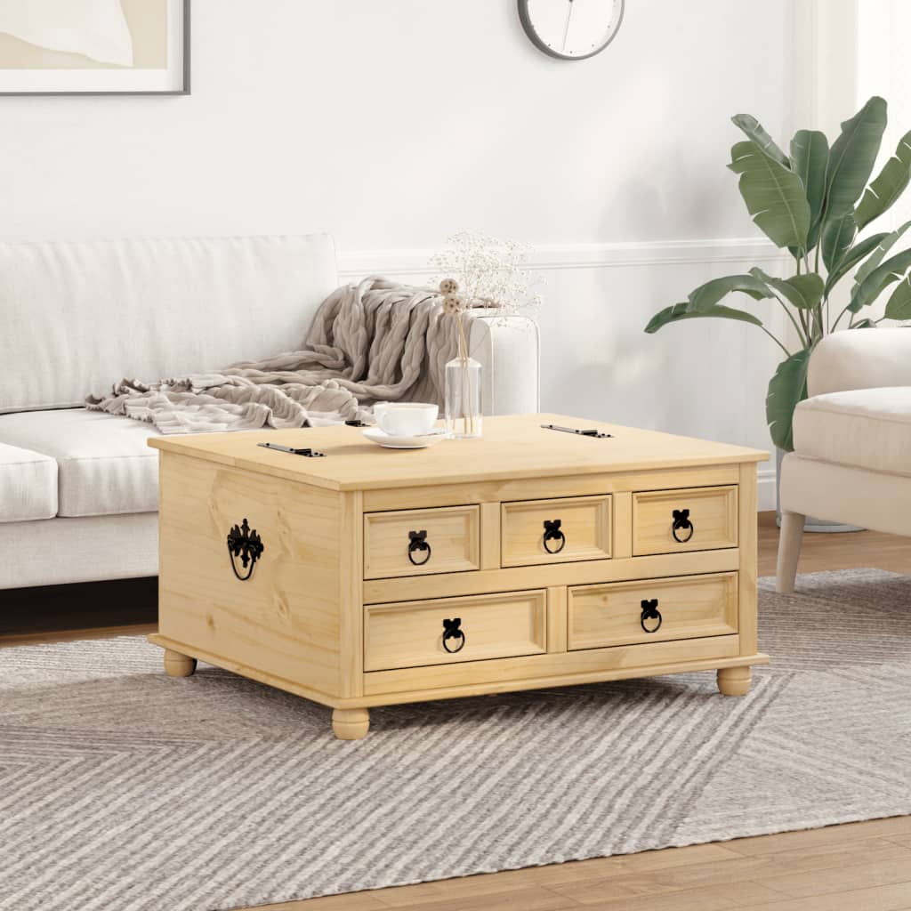 Storage Box Corona 90X78X45 Cm Solid Wood Pine