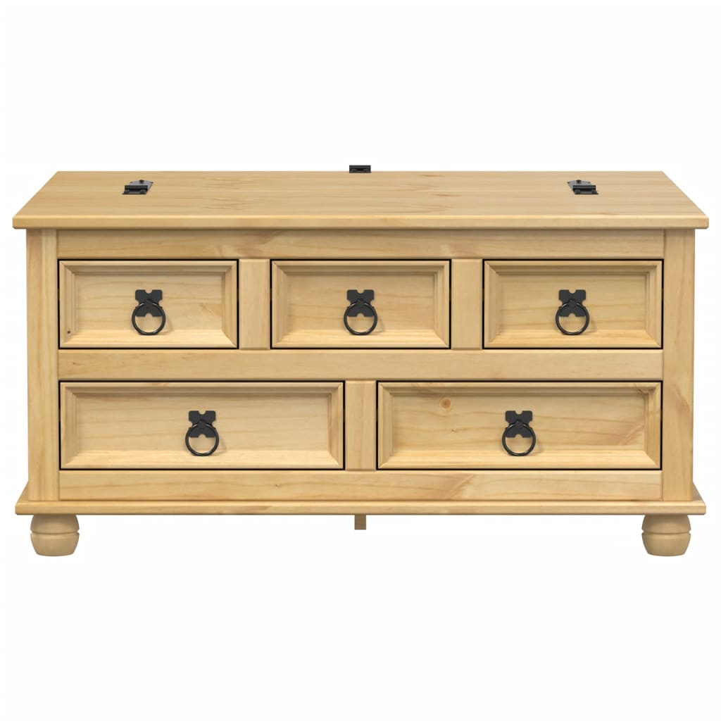 Storage Box Corona 90X78X45 Cm Solid Wood Pine
