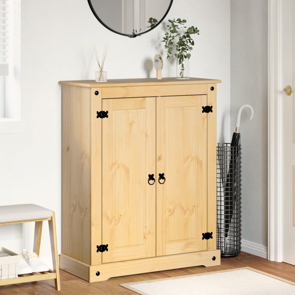 Shoe Cabinet Corona 86X38.5X108 Cm Solid Wood Pine