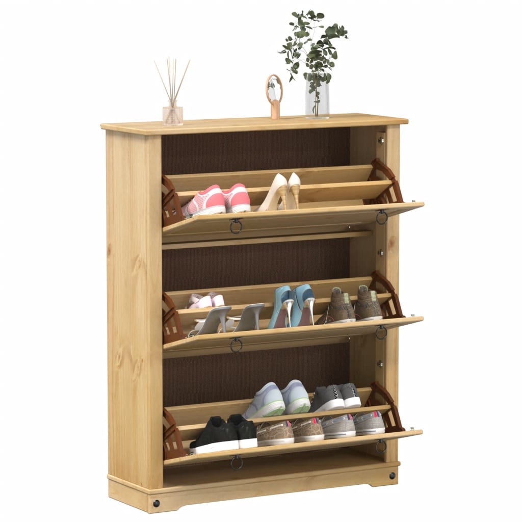 Shoe Cabinet Corona 99X32X Solid Wood Pine