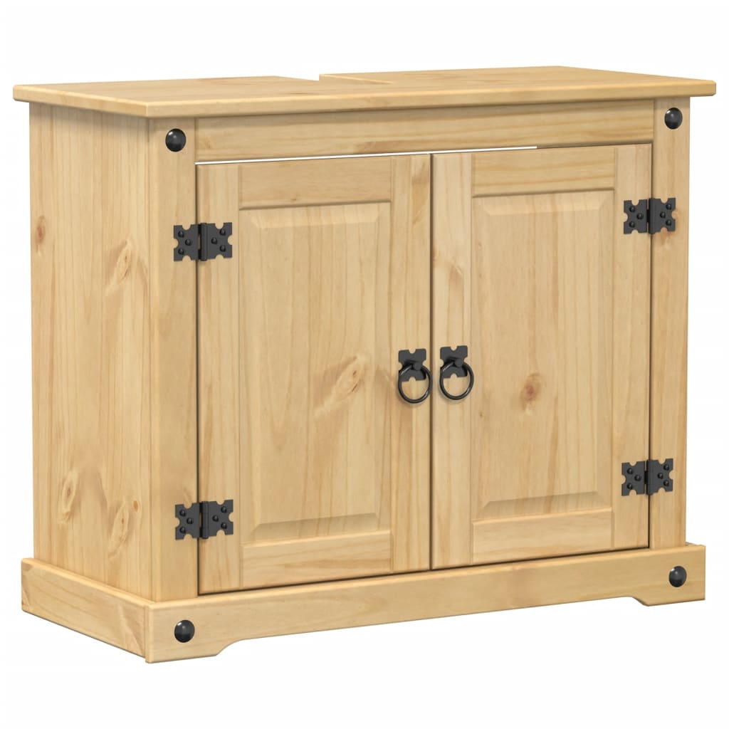 Bathroom Sink Cabinet Corona 73X33X60 Cm Solid Wood Pine