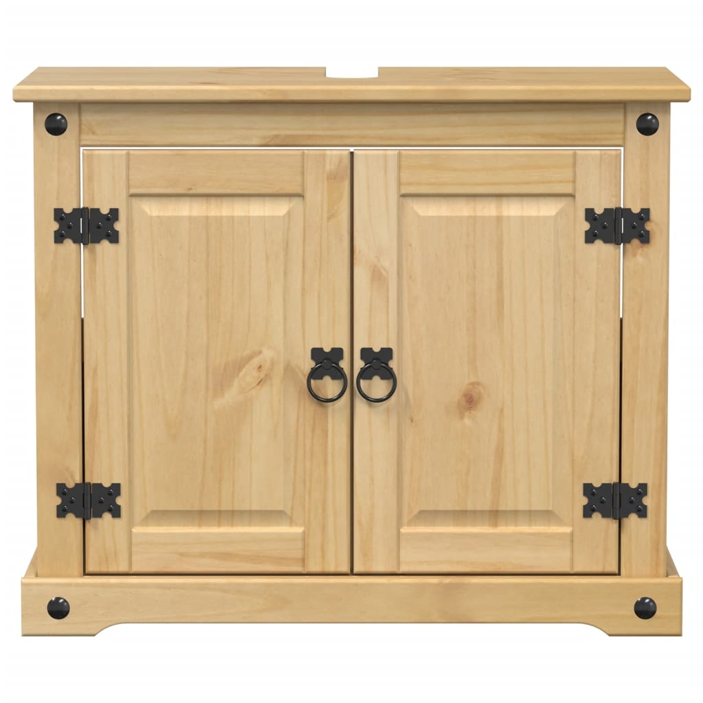Bathroom Sink Cabinet Corona 73X33X60 Cm Solid Wood Pine