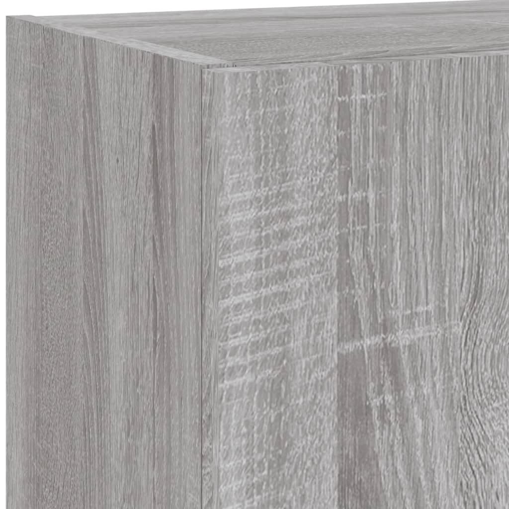 4 Piece Tv Wall Units With Led Engineered Wood