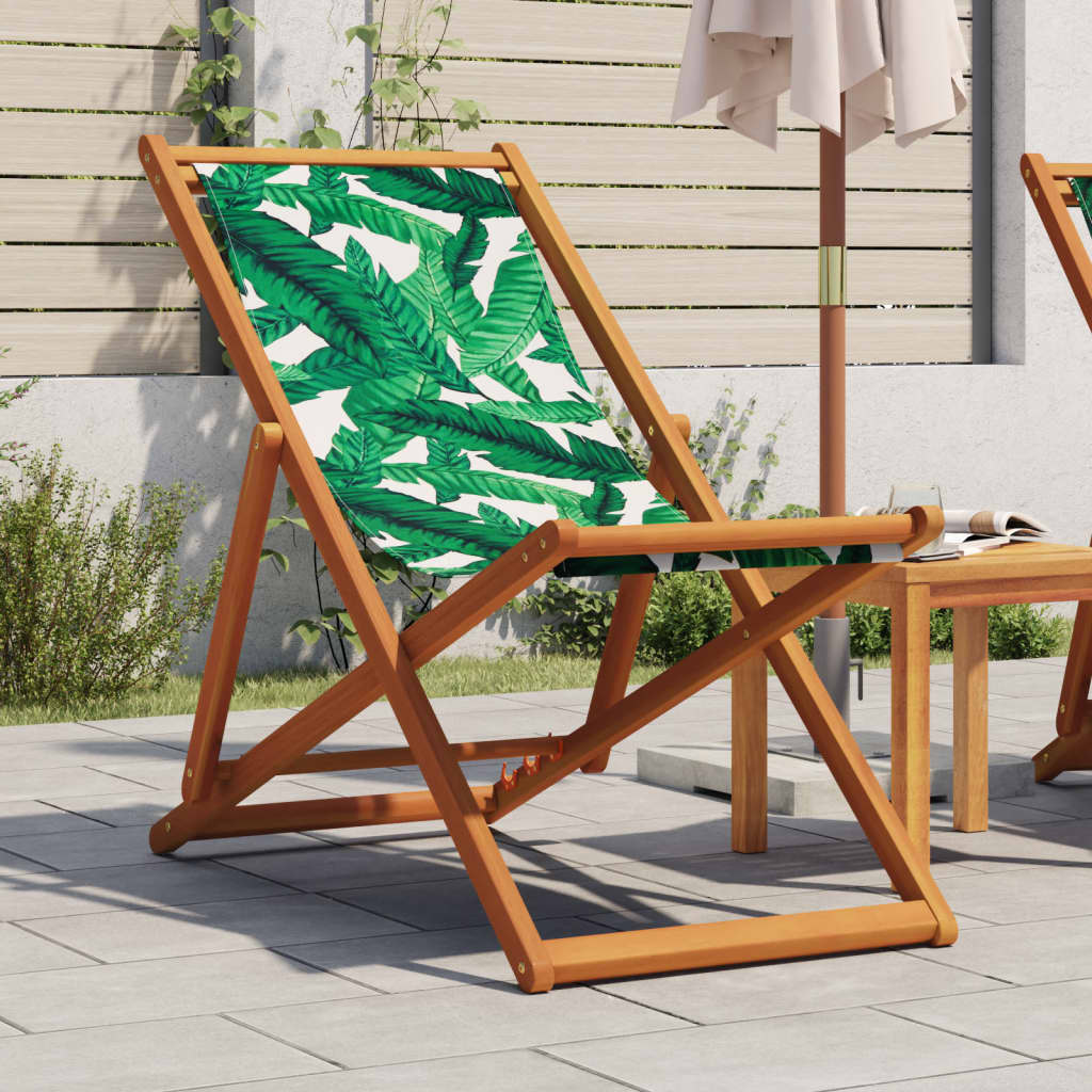 Folding Beach Chairs 2 Pcs White Fabric