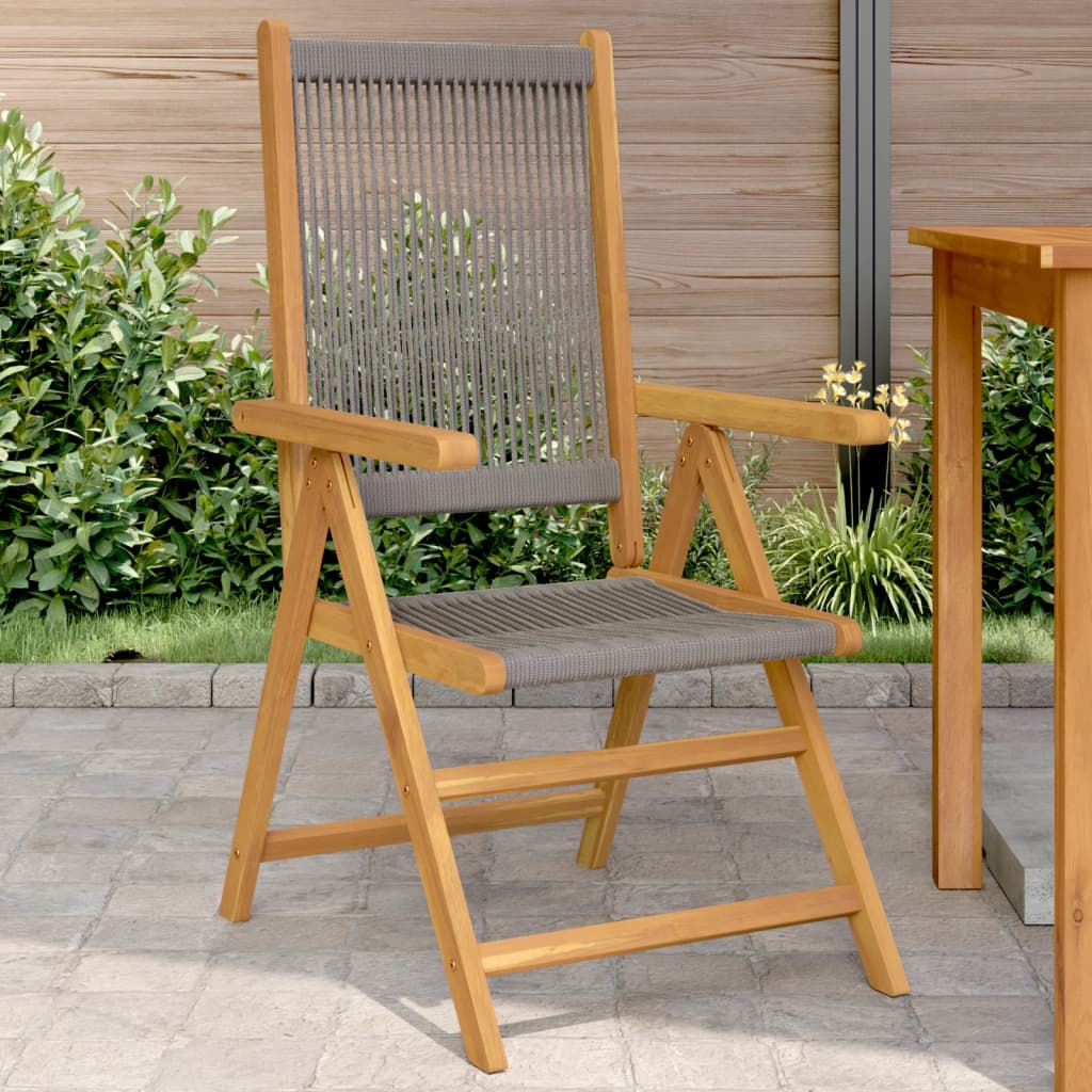 Reclining Garden Chairs 8 Pcs Solid Wood Acacia